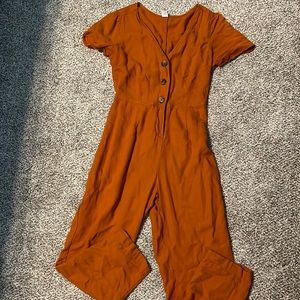Petite cropped jumpsuit